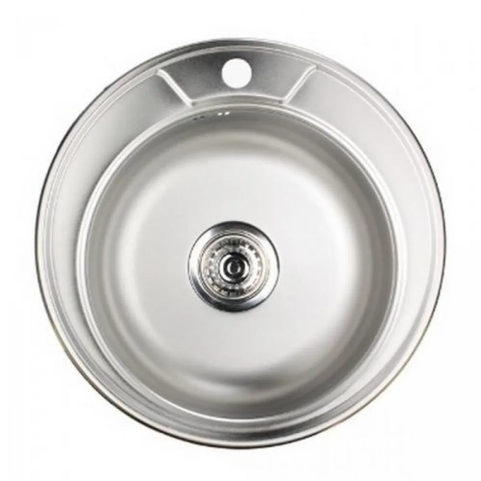 Мойка FRAP 0.6 мм FS60490 круглая 49*17,5 матов  (кр)