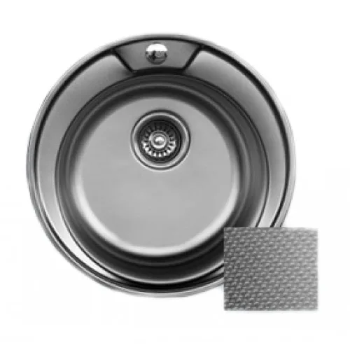 Мойка FRAP 0.6 мм FD60490 круглая 49*17,5 декор  (кр)