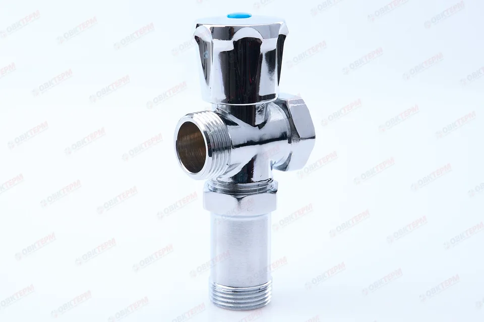 Кран  проходной для стир.машины    Valtec  3/4" - 3/4" - 3/4"   (вентильный, с удлинителем) (90шт)