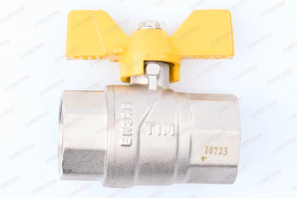 Кран шаровый   ГАЗОВЫЙ      TIM    бабочка      3/4" ВВ   (15шт/60ящ)