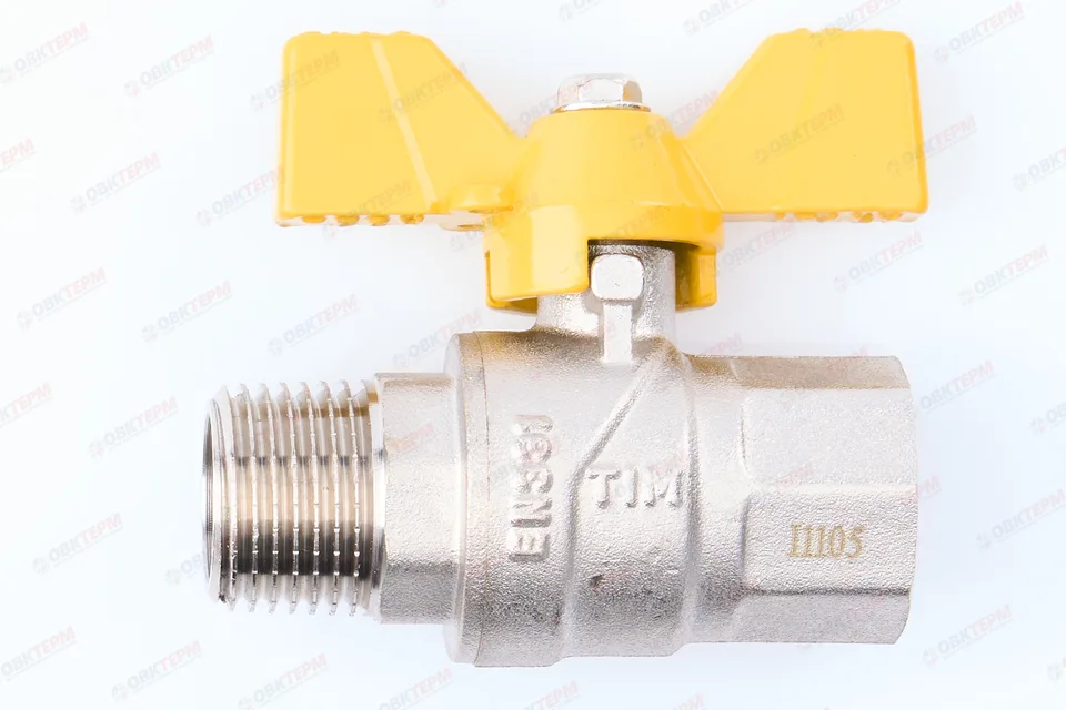 Кран шаровый ГАЗОВЫЙ TIM бабочка 1/2" ВН (15шт/60ящ)