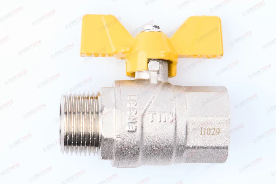 Кран шаровый   ГАЗОВЫЙ      TIM    бабочка      3/4" ВН   (15шт/60ящ)