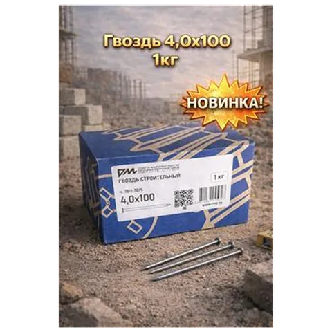 Гвоздь 4х100 1кг (1/500) (арт.4371013041)