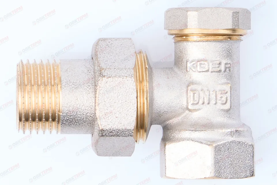 Кран рад. KOER нижний угловой 1/2" усиленный KR.902 (100/25 шт)