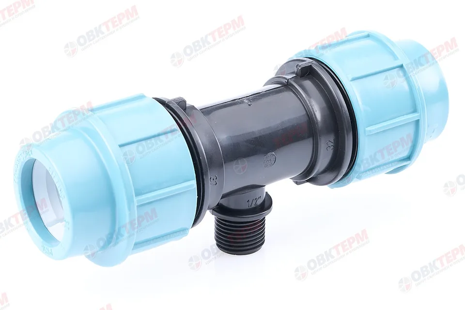 Тройник   32 *  1/2" н * 32    ПНД  ИТАЛ/STR    (96/6шт)