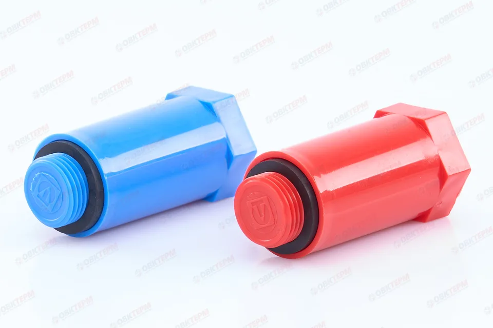 Комплект длинных п/п пробок   1/2  красная+синяя   (Valtec )