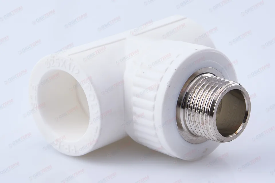 Тройник с МРН 25 * 1/2" * 25    (белый)  (75/5)  (TIM)