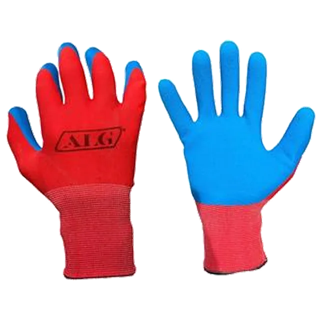 Перчатка нейлоновая с рифл. покрыт. Красно-Синяя ALG (5шт/уп)