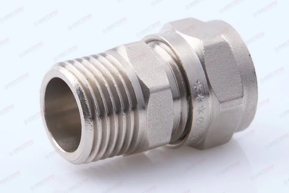 Соединитель  обжимной с переходом на н. р Valtec 16*1/2           (10уп190ящ)