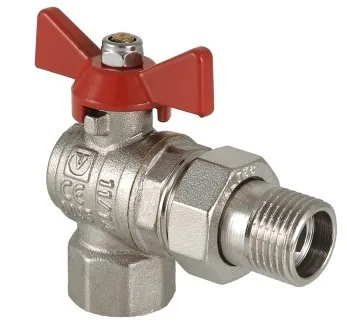 Кран шаровый с американкой      Valtec     1/2"  ВН угловой (96/8)