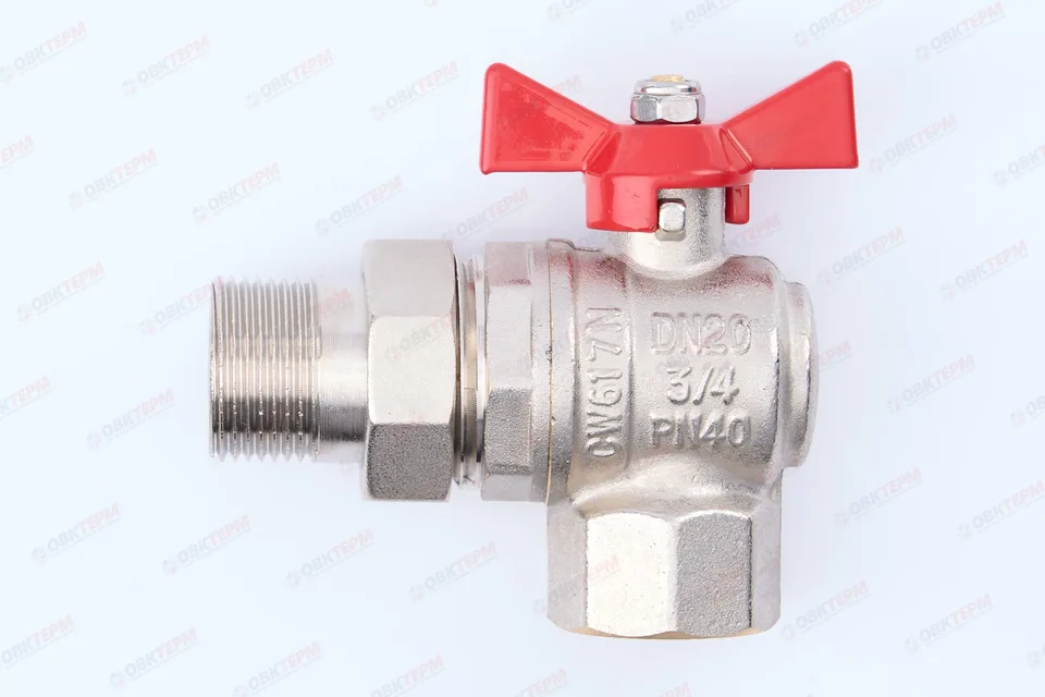 Кран шаровый с американкой      Valtec     3/4"  ВН угловой    (8/64)