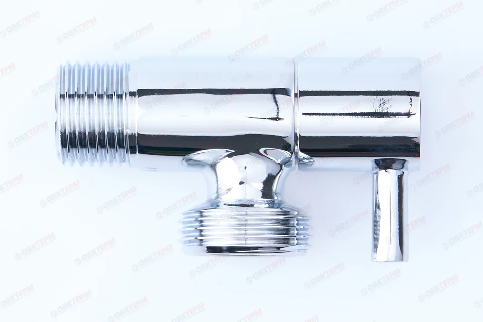 Кран для подкл. с/т приборов       TIM     1/2" - 3/4", хром.  круглый (блистер)   (1шт/50ящ)