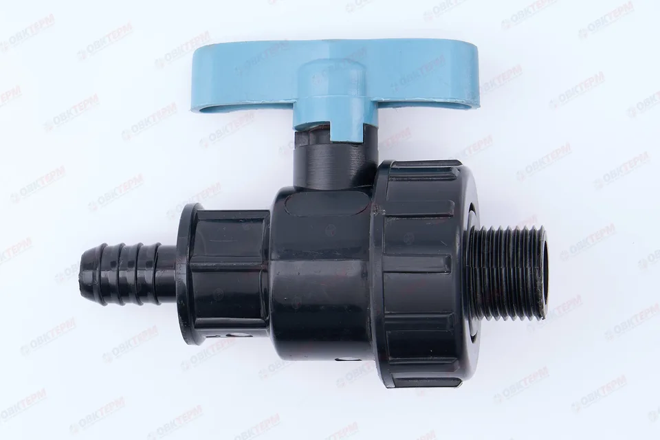 Кран шаровый со штуцером     1/2"  *    1/2"н       ПНД  ИТАЛ   (220/22шт)