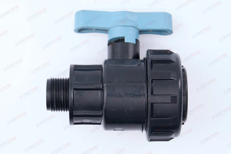 Кран шаровый 3/4"н * 1"в (разборные) ПНД ИТАЛ ( шт)