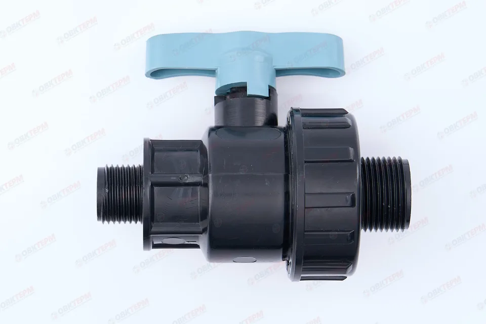Кран шаровый 1/2"н * 3/4"н (разборные) ПНД ИТАЛ (/12шт)
