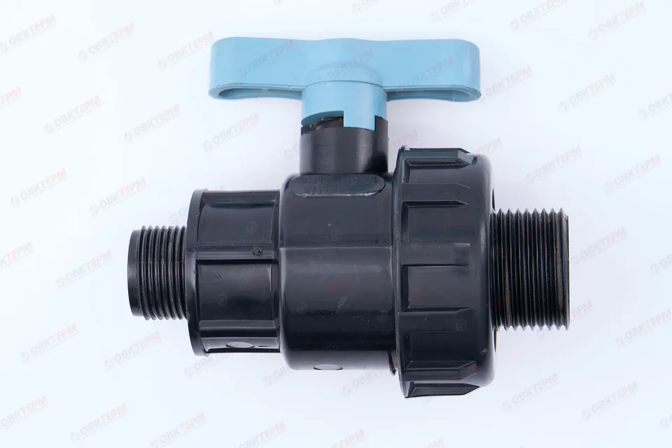 Кран шаровый      3/4"н  * 1"н   (разборные)       ПНД  ИТАЛ   (/10шт)
