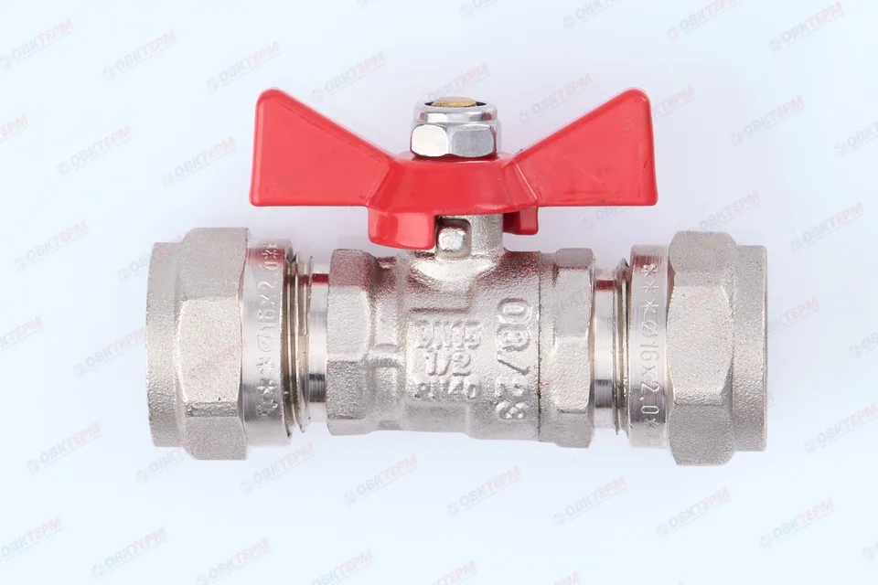 Кран шаровый  Valtec под обжим  16 бабочка              (12шт)
