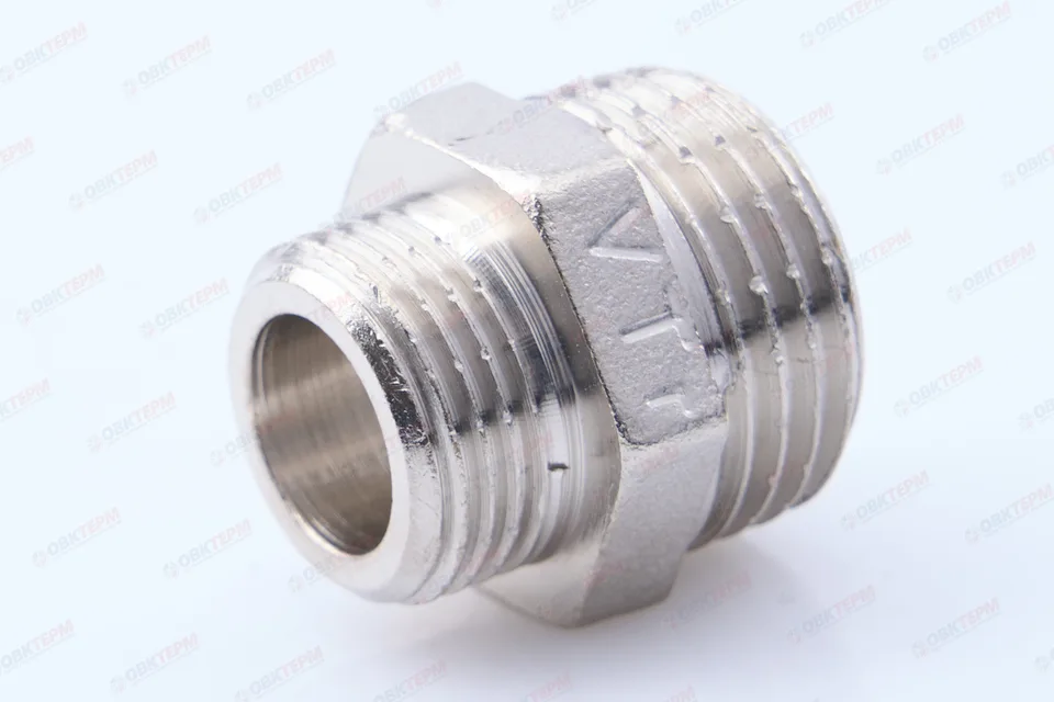 Ниппель      3/8" н  -  1/4" н  никель   (Valtec)    (10уп/500ящ)