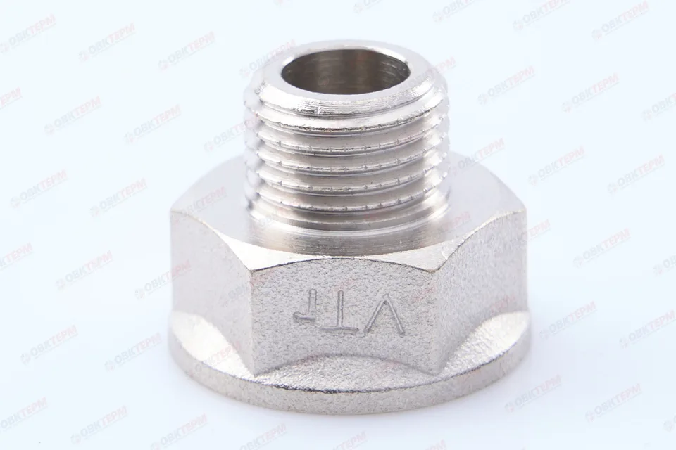 Переходник 3/8" в - 1/4" н никель (Valtec) (480ящ/10шт)