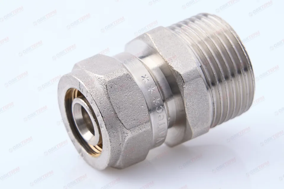 Соединитель обжимной с переходом на н. р Valtec 16*3/4 (10уп/150ящ)