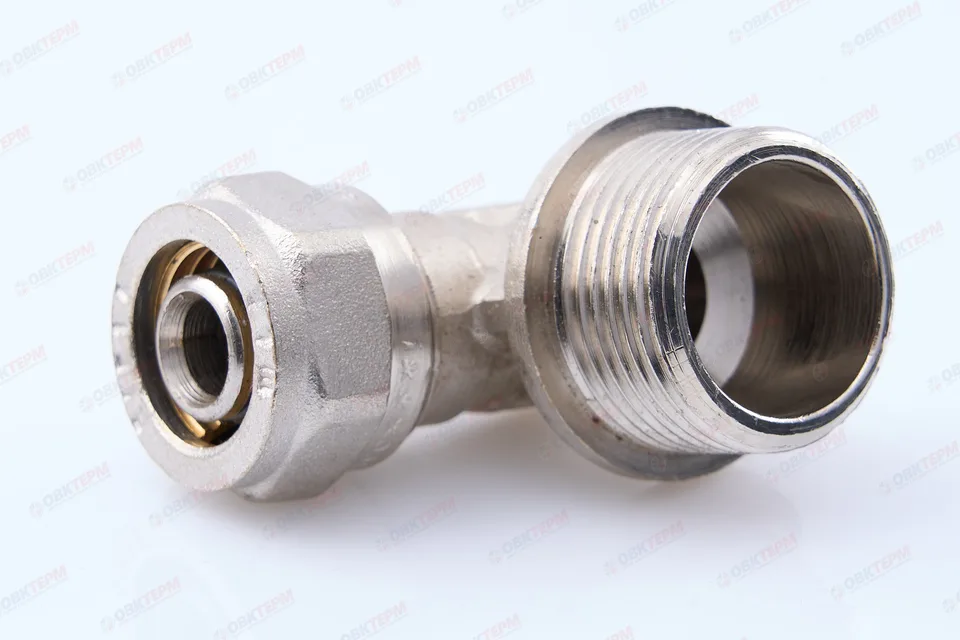 Угольник  обжимной   с переходом на нар. р.  Valtec 16 *  3/4"          (10уп/100ящ)
