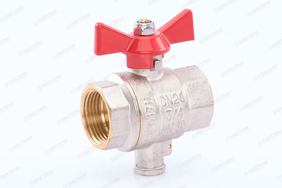 Кран шаровый Valtec для подключения датчика температуры 3/4"