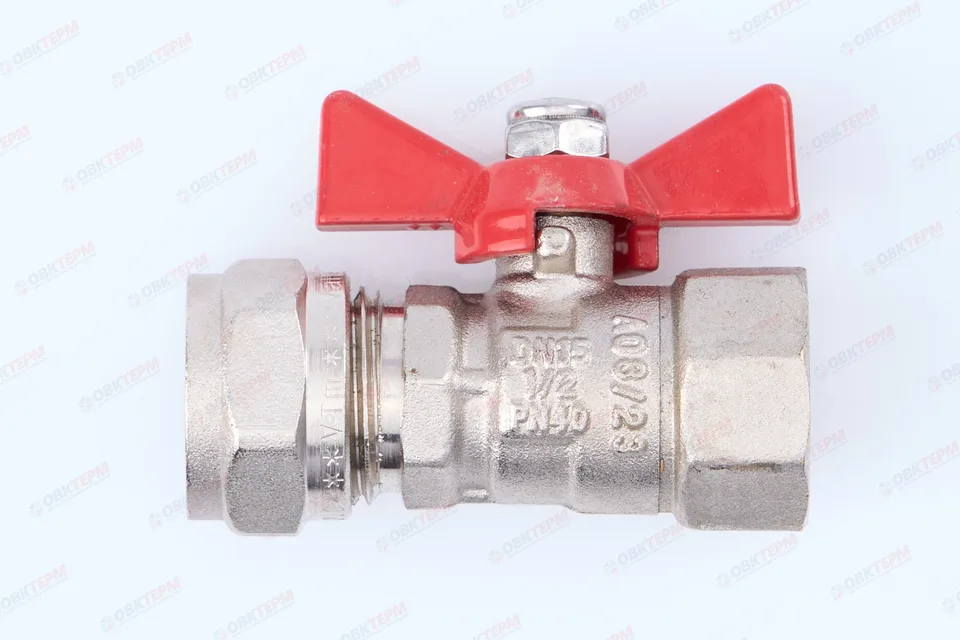 Кран шаровый  Valtec под обжим  16* 1/2"в  бабочка          (14шт)