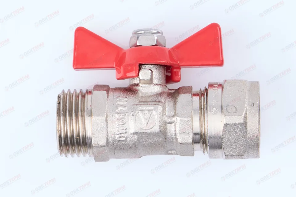 Кран шаровый  Valtec под обжим  16* 1/2"н  бабочка              (16шт)