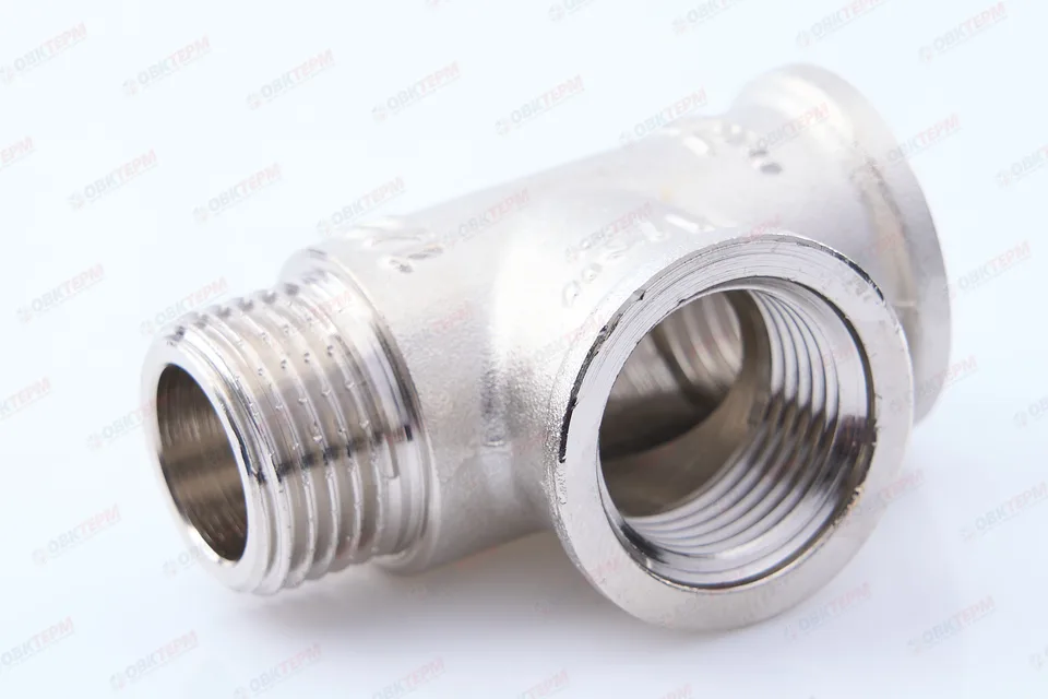 Тройник     1/2" ввн      никель   (Valtec)   (100ящ/10шт)