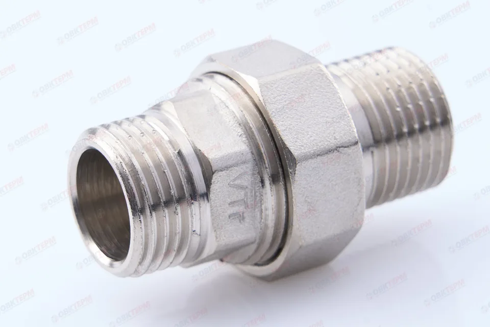 Американка прямая разъемная 1/2" нн никель Valtec (120ящ/10уп)