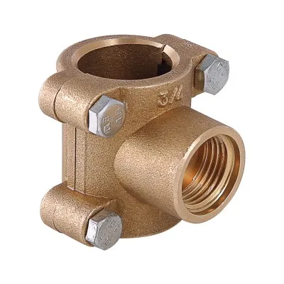 Врезка трубная    3/4" - 1/2 - 3/4 ввв  никель (Valtec)