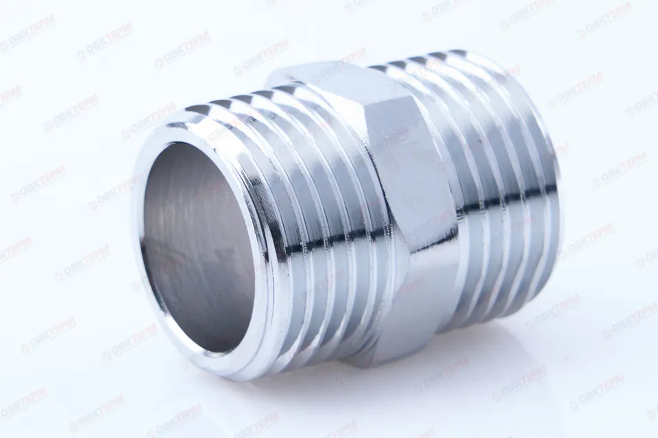Ниппель 1/2" х 1/2" Хром TIM (300/10)