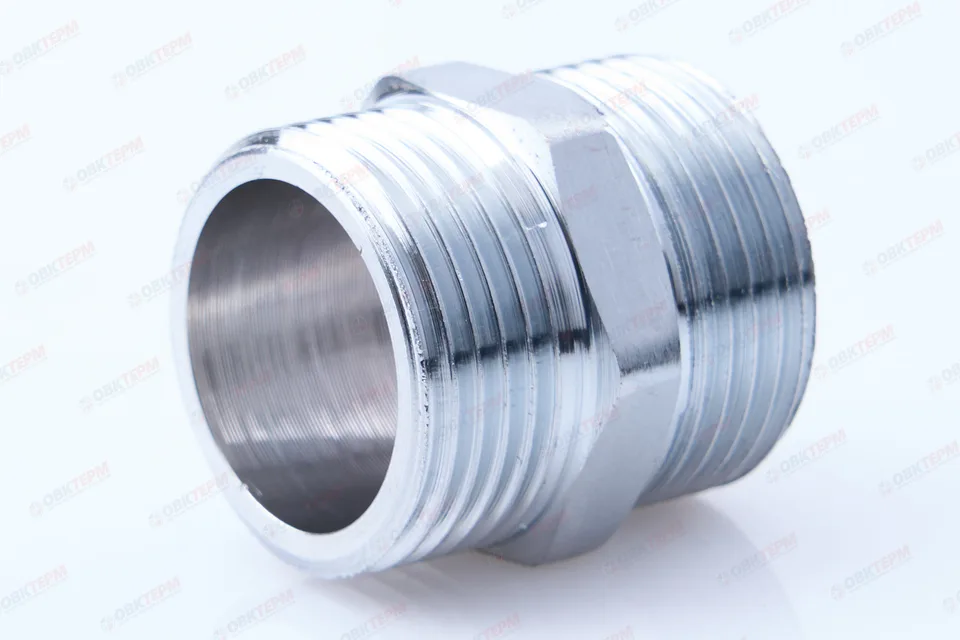 Ниппель 3/4" х 3/4" Хром TIM (170/10)