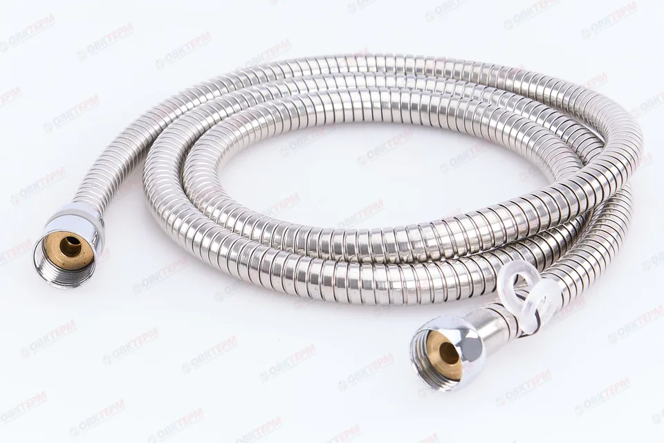 Шланг д/душа ZERIX Chr.F01 нерж сталь /растяжной /150-200 см /коробка (48 шт/ящ)