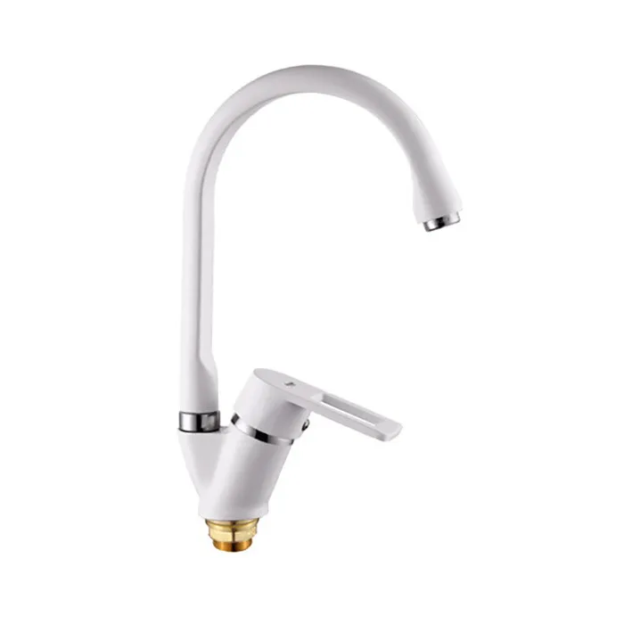 Смеситель д/кухни ZERIX Z5130-7 Ø40 ГАЙКА White (10 шт/ящ)