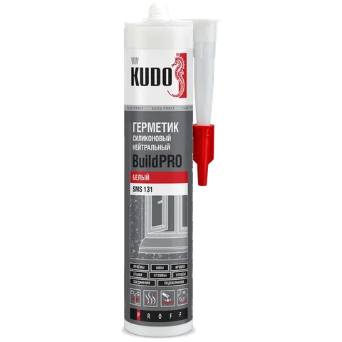 КУДО Герметик силиконовый нейтральный KUDO PROFF SMS-130 прозрачный, 280 мл