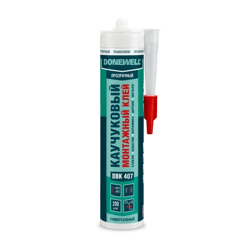 КУДО Клей монтажный DONEWELL каучук. универс, прозрач, 310мл, DBK-407