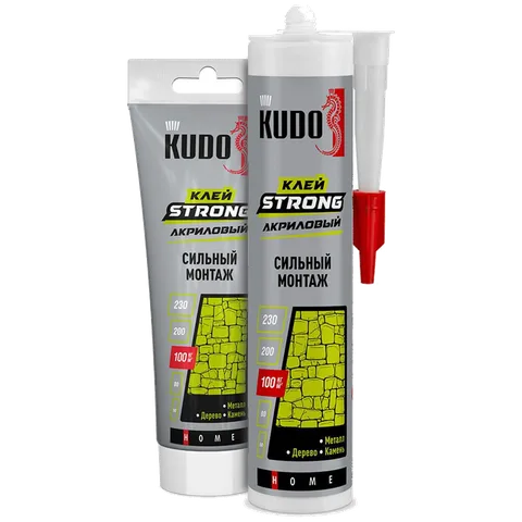 КУДО Клей KUDO HOME Strong для сильного монтажа, на акрил.основе, белый, 280 мл, KBK-341