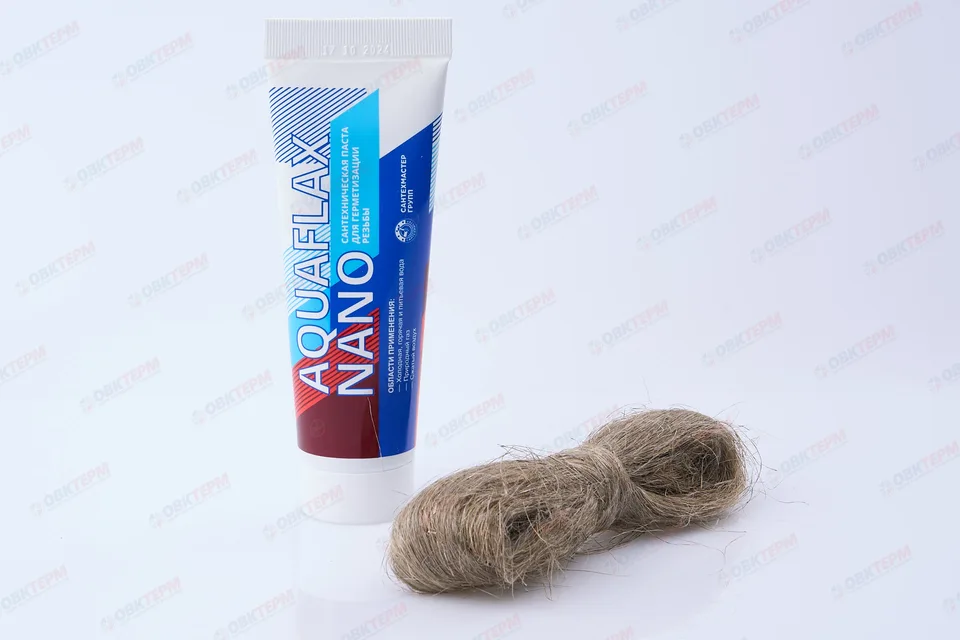 Паста сантехническая Aquaflax nano, 80 г. + 20 г.лён