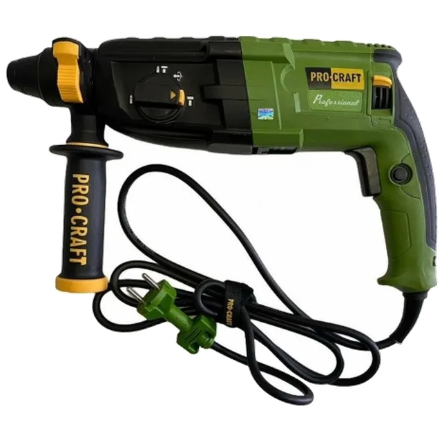 Перфоратор BH1400 Procraft Industrial(790-1200Вт, 3 Дж, 0-900 об/м, кейс, 5предметов)