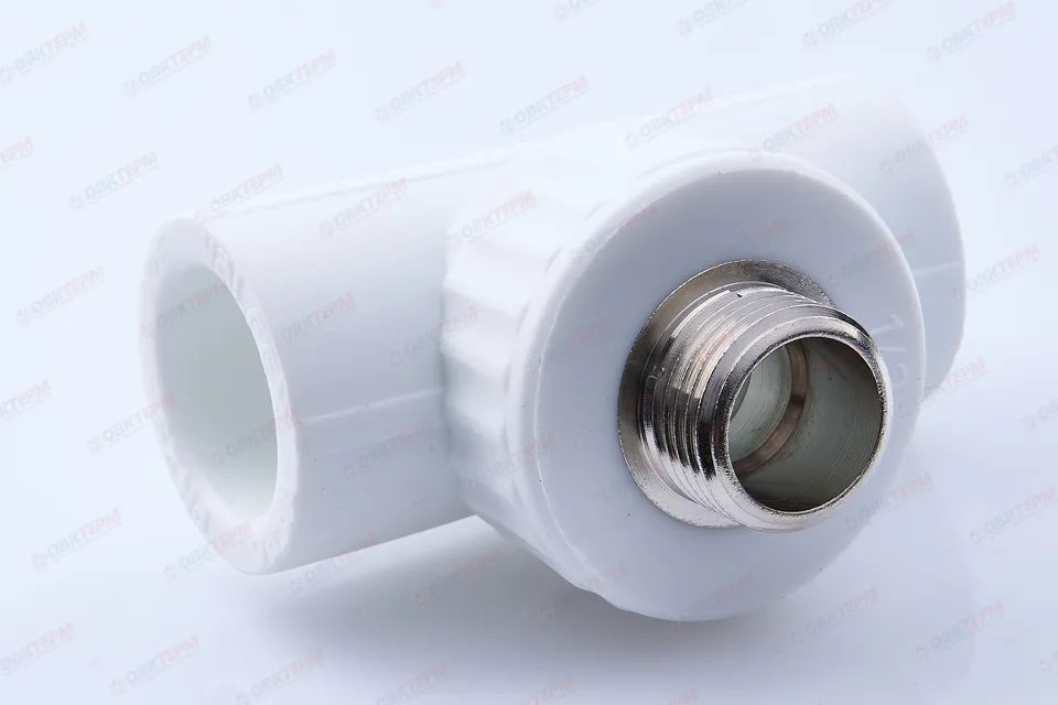 Тройник с МРН  25 * 1/2"      (VALFEX)  белый  (60/15)