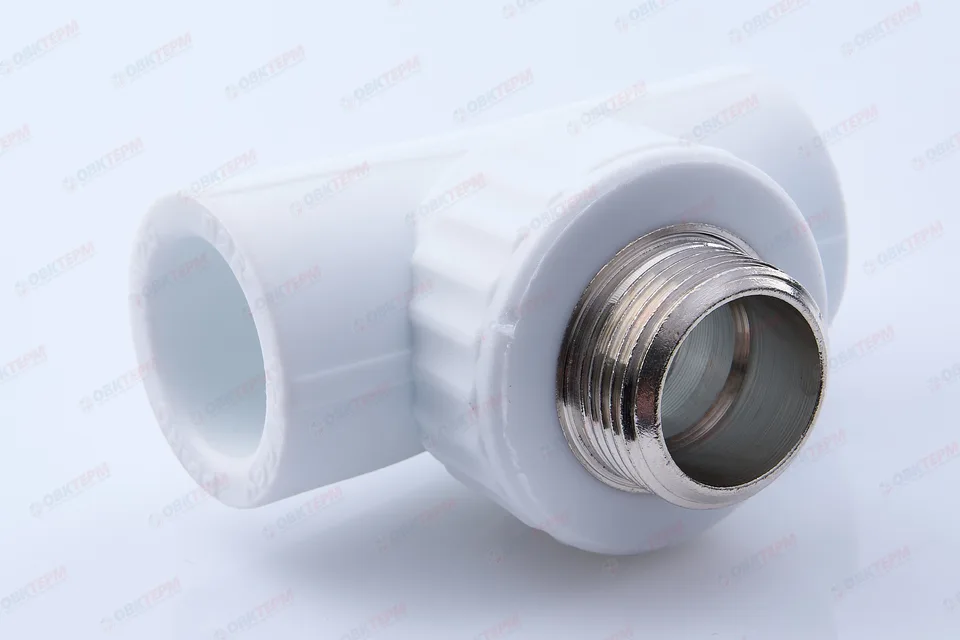 Тройник с МРН  25 * 3/4"      (VALFEX)  белый  (45/15)