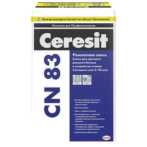 Ceresit CN 83/25 кг Ремонтная смесь для бетона(48 м\паллета)