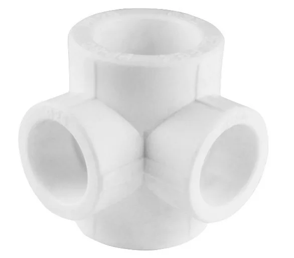 Крестовина двух плоск-я  32*20*20*32      (VALFEX)  белый (100/20)