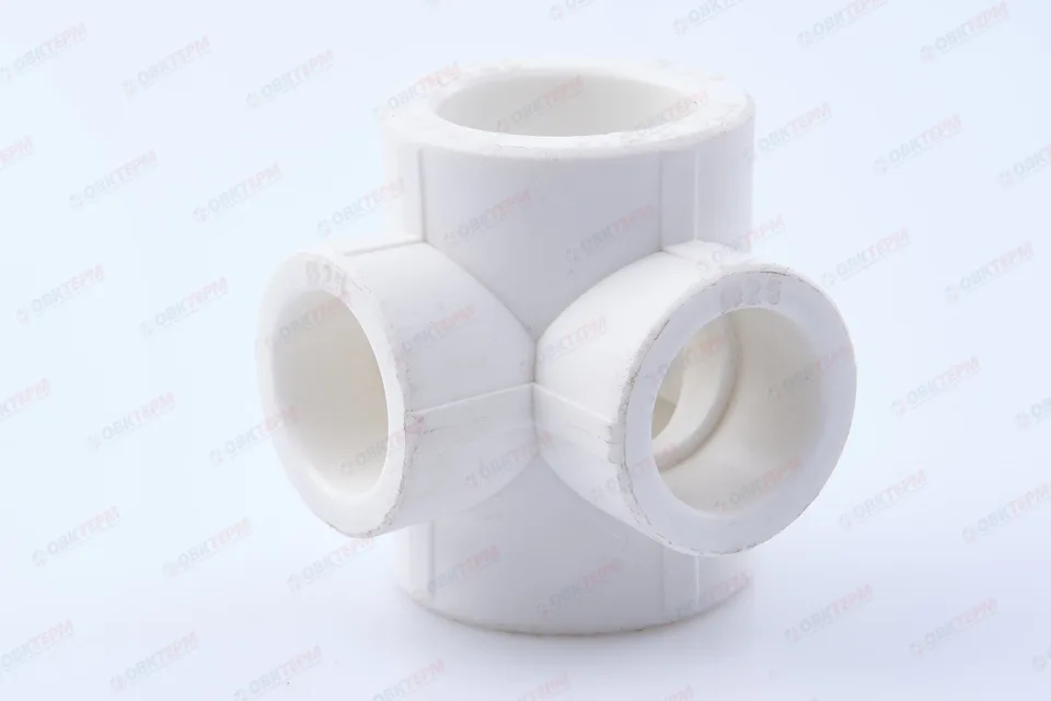 Крестовина двух плоск-я  32*25*25*32      (VALFEX)  белый (100/20)