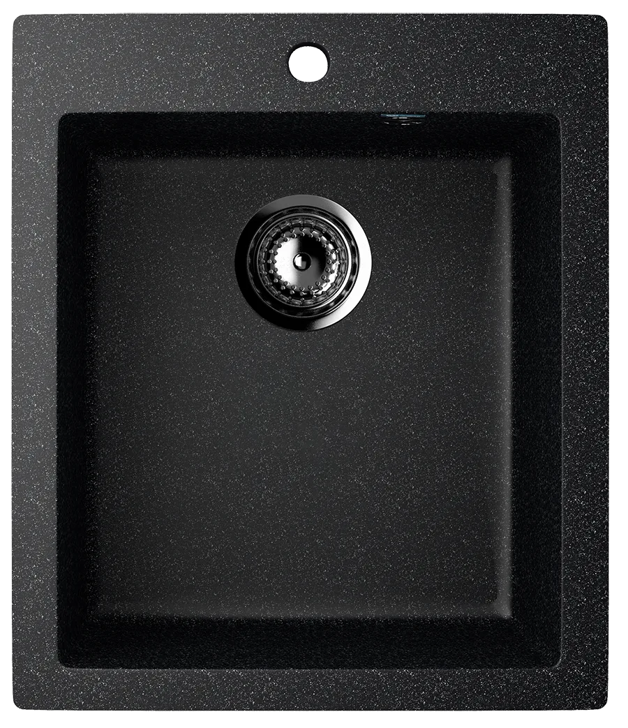 Мойка квадратная Ulgran U - 404 - 308 (черный) 500*420мм