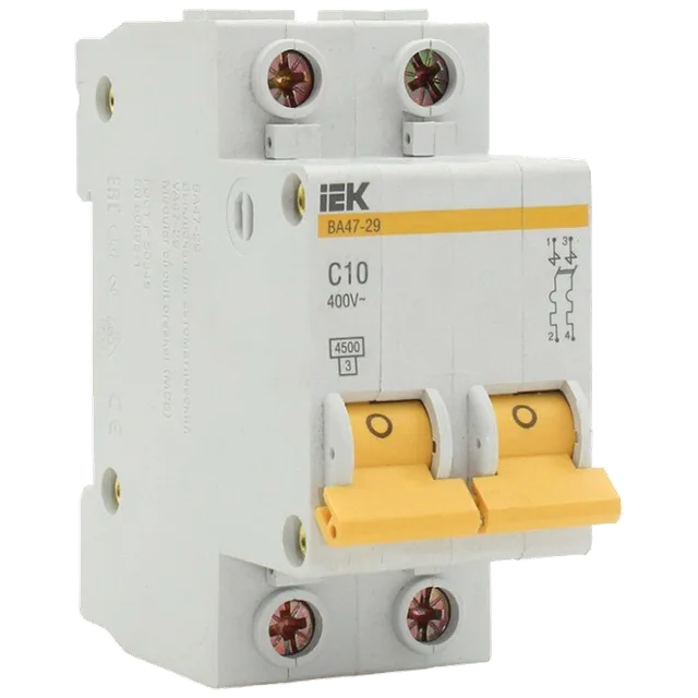 Авт. выкл. ВА47-29 2P 10A 4,5 кА х-ка C iEK