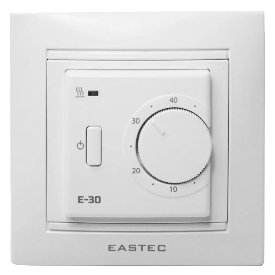 Терморегулятор EASTEC Е-30 белый механ. (Встраиваемый 3,5 кВт)