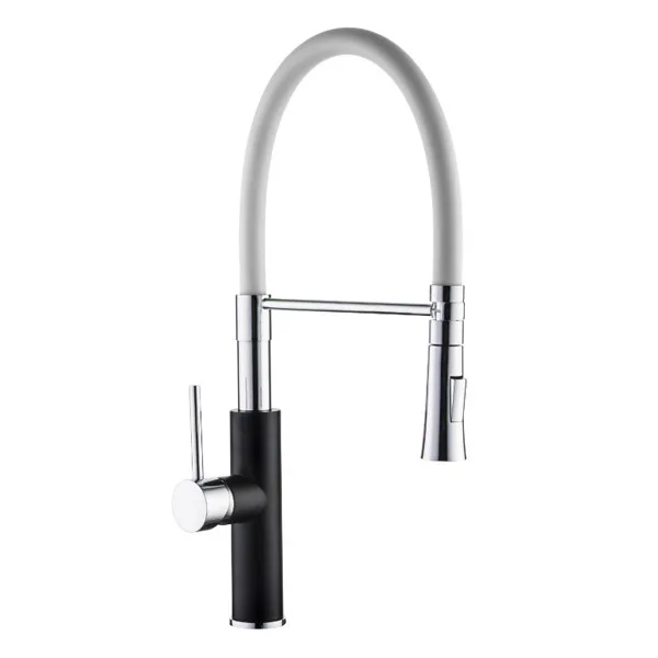 Смеситель д/кухни REFLECTOR ZERIX ELITE-011 BLACK+WHITE (LR4097B-3)