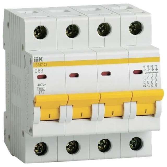 Авт. выкл. ВА47-29 4Р 63А 4,5 кА х-ка С iEK